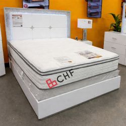 Led headboard queen size bed frame  // Mattress sold separately 