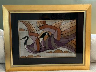 Geese in flight