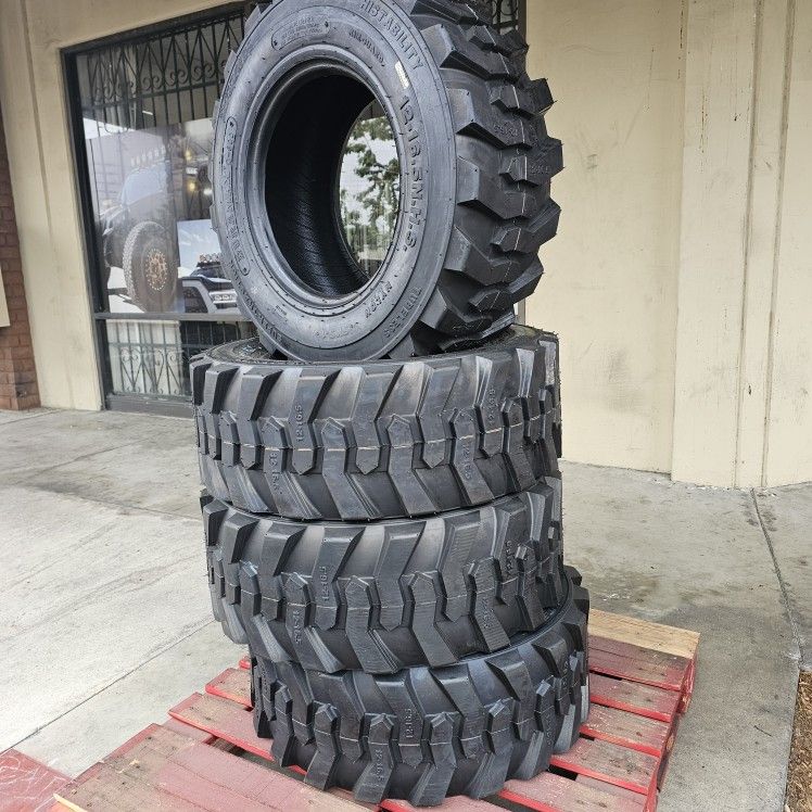 New 4 Pack Set 12-16.5 Bobcat Tractor Skid Steer Skip Loader Llantas Nuevas 