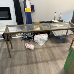 Beautiful Gold Narrow Table 