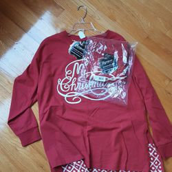 NWT "Merry Christmas" Tunic Top Size M By GameDay Couture