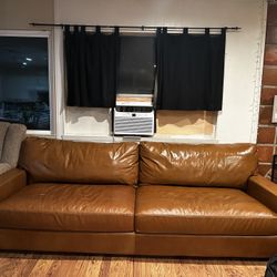Pottery Barn Leather Couch