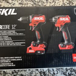 SKIL Brushless 12V Drill & Impact Driver Kit With Charger And Battery BRAND NEW