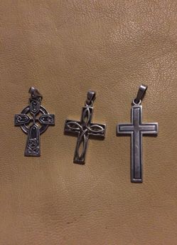 Sterling silver cross pendants