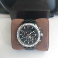 Michael Kors Chronograph Black Crystal Bezel Ladies Watch MK 5490

