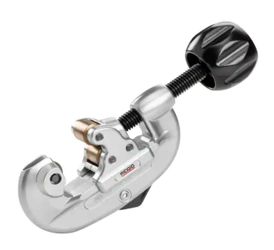 RIDGID 3/16 in. to 1-1/8 in. Model 15 Screw Feed Copper Pipe & Aluminum Tubing Cutter w/ Fold Away Reamer + Spare Wheel