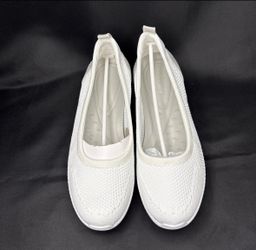 Easy Spirit Women's White Glitz 2 Slip On Walking Flats - 11 W