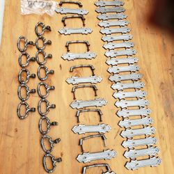 Vintage National Lock Company Ring Pulls, Escutcheon Plates  Or Backplate
