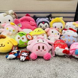 Sanrio Plushies Backpacks Claire’s Jewelry Aphmau Shopkins Bowling Funko Pop Plasma Ball Cornhole Lava Lamp Barbies 