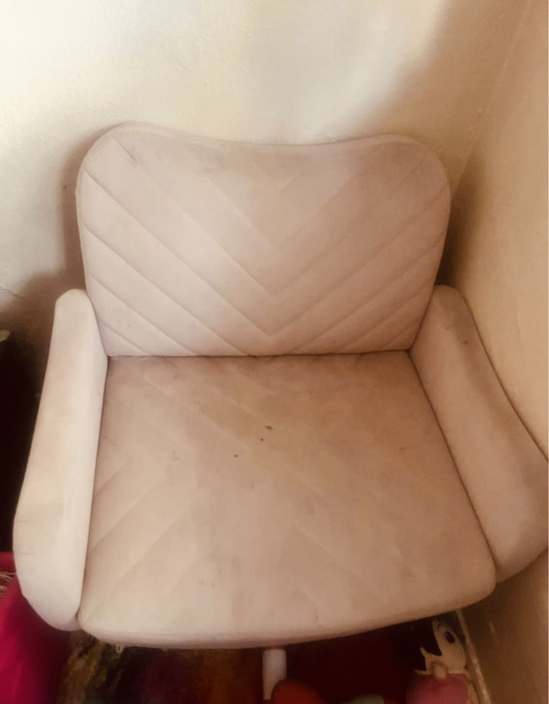 Light Pink Futon & Large Matching Chair