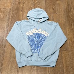 SP5DER SKY BLUE WEB HOODIE