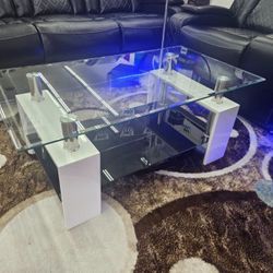 Glass & White 🤍 Coffee Table 🤍