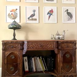 Carved Writing Office Desk