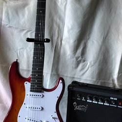 Brand new electric guitar with new 20 watts amp bag and cable