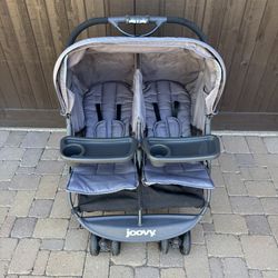Joovy Scooter X2 Side-by-Side Double Stroller Featuring Dual Snack Trays