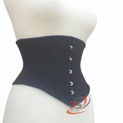 Cotton Hourglass Curve Waspie Steel Boned Women's Underbust Corset Waist Trainer