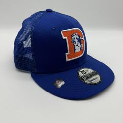 Denver Broncos New Era Main Trucker 9FIFTY Snapback Hat Cap Men's NFL Throwback