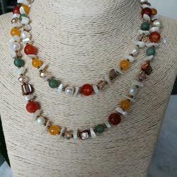 New HANDMADE GEMSTONE NECKLACE 