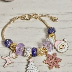 Pandora Style Christmas Bracelet 