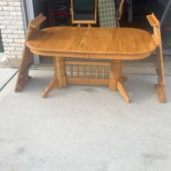 Dining Room Set And Six Matching Chairs