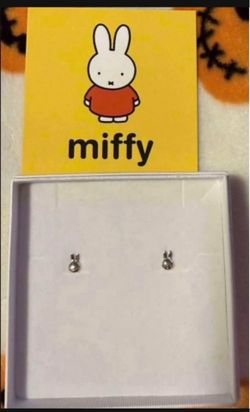 Sterling silver stud Miffy earrings brand new