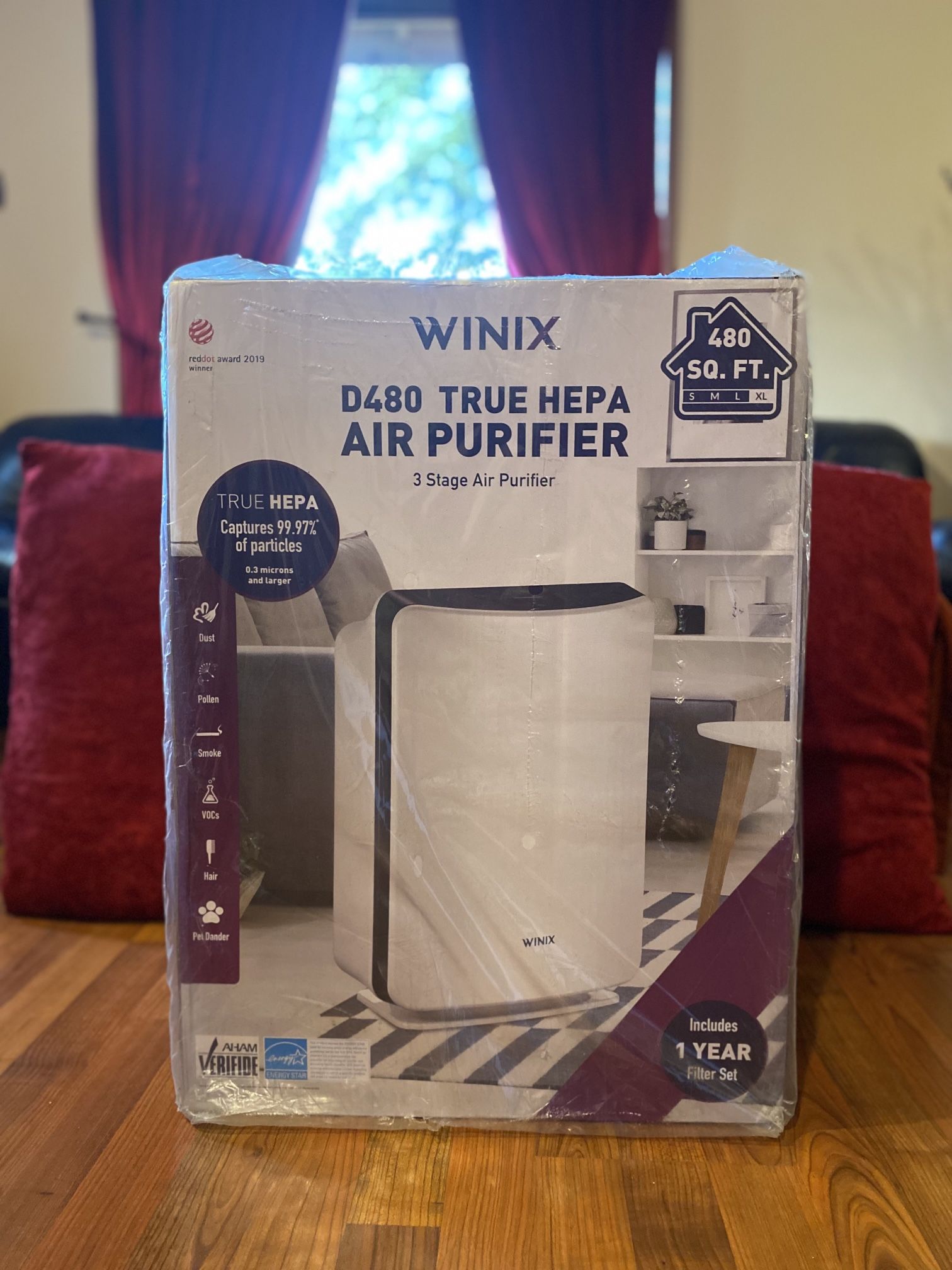 Winix HEPA 3-Stage Air Purifier 480 Sq Ft