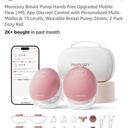 Momcozy Breast Pump Hands Free Upgraded Mobile Flow | M9, App Discreet Control with Personalized Multi-Modes & 15 Levels, Wearable Breast Pump 24mm, 2