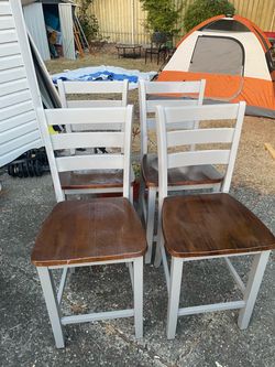 Set of 4 Wooden Dining Chairs ( MADE IN VIETNAM