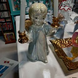 Large Vintage Angel Candle Holder