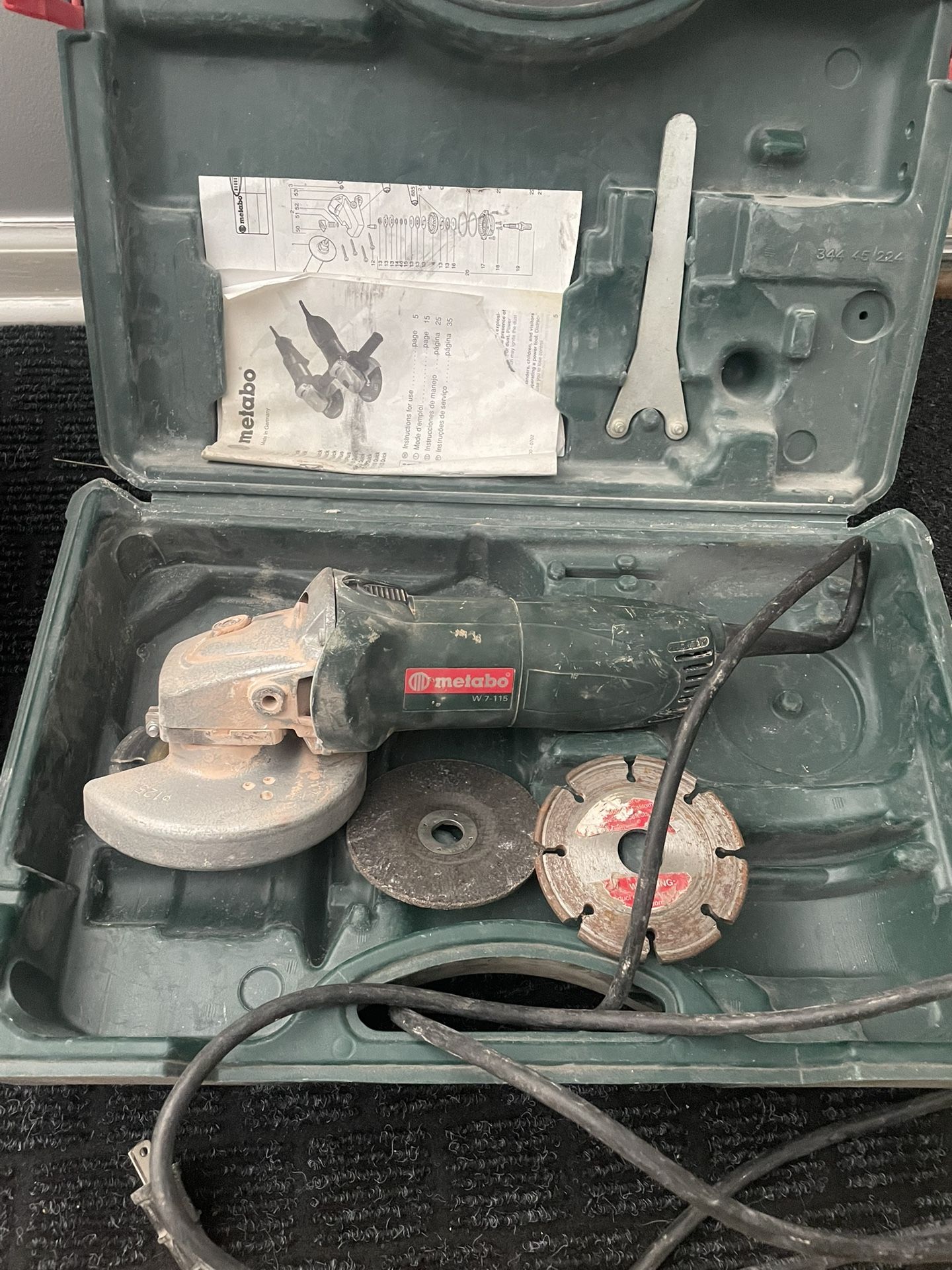 Metabo Grinder With Case