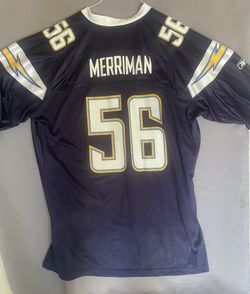 Reebok Shawne Merriman San Diego Chargers Authentic Jersey 56 NFL Navy Mens 2XL