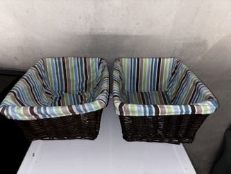 Wicker Storage Baskets X2