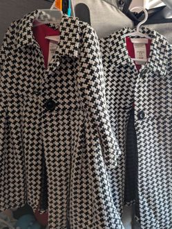 LIKE NEW - BLACK AND WHITE TODDLER PEACOATS