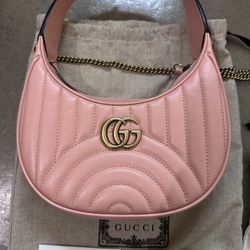 Gucci Half Moon Marmont Mini Shoulder Bag 