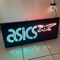 RARE Vintage ASICS Store Display Neon Light Retro Sneakers