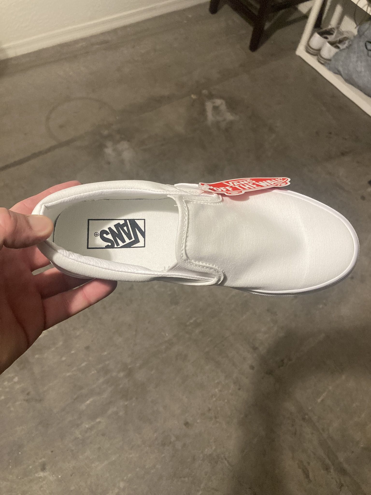 Vans Classic Slip On Shoes White M6.5/W8