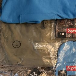 Supreme Box Logo Hoodie Light Olive Size: Large FW25