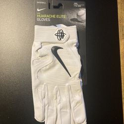 New Nike Huarache Elite Baseball Batting Gloves White/Black CT2134-102 Men 2XL