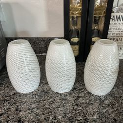 3 glass pendants covers - $10