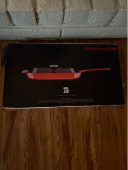 KitchenAid Cast Iron Grill Pan with Lid – Brand New, Never Used