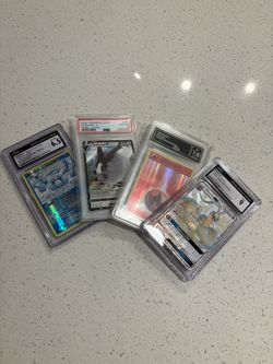 4 Graded Pokémon Slabs 