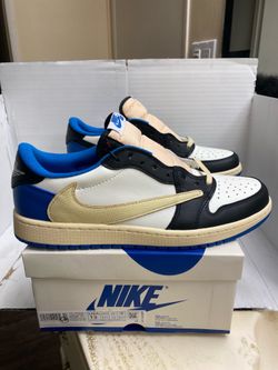 Nike Jordan 1 Low Travis Scott Fragment Blue Size 13