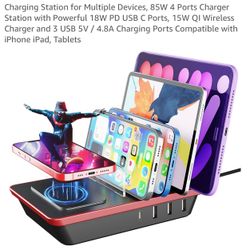 Charging Station For 5 Devices, New