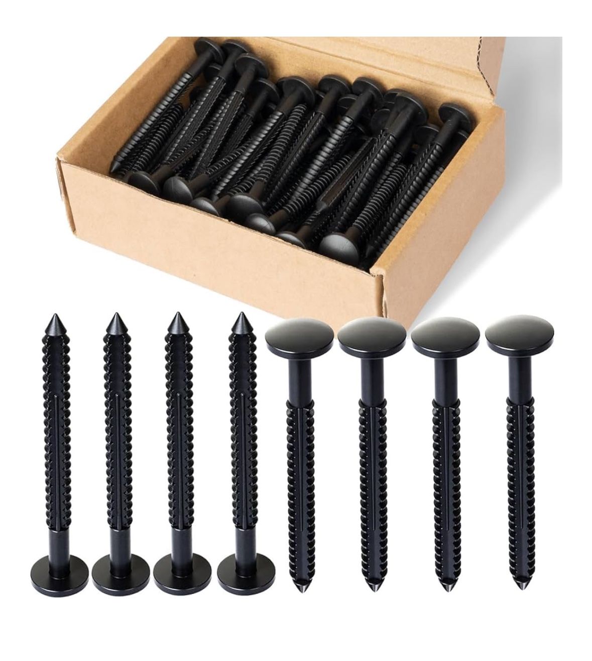 15 PCs Vinyl Shutter Fasteners Plastic Shutter Screws Exterior Window Shutter Pin Pegs for Installing Decorative Exterior Vinyl Shutters