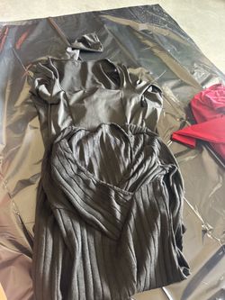 2 long black shein dresses med