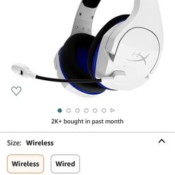 Ps5/ps4 Wireless Headset !! Lightweight!! By HyperX Cloud Stinger!! New!!
