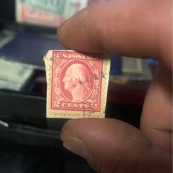 Vintage Rate George Washington Red Stamp 