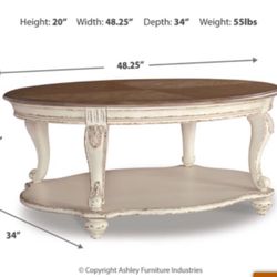 Ashley’s Distressed Style Coffee Table