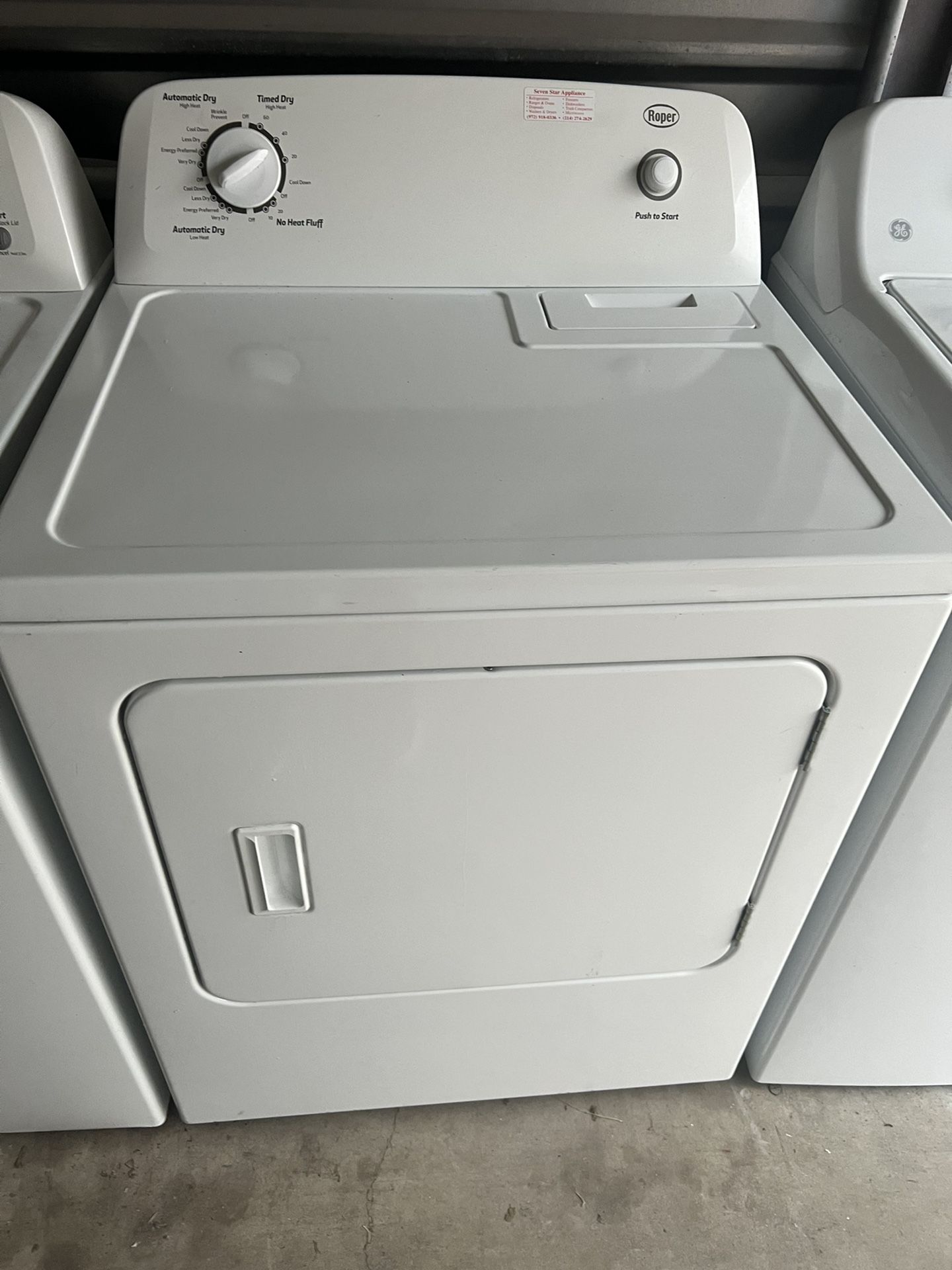 Roper Washer And Roper Electric Dryer
