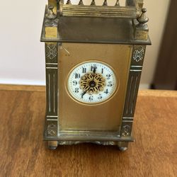 Vermont Clock Company Rare Antique Brass Carriage Clock